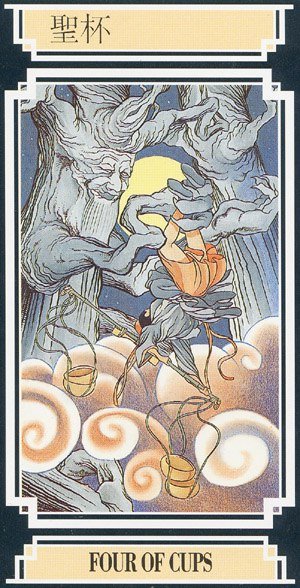 Chinese Tarot FOUR OF CUPS Image