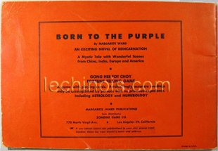 Born to the Purple A Novel by MARGARETE WARD