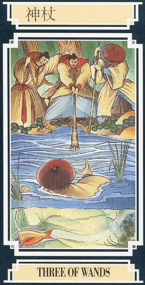 Chinese Tarot THREE OF WANDS Image