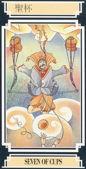 Chinese Tarot SEVEN OF CUPS Image